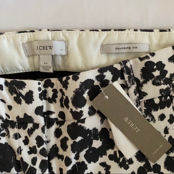 NWT J.Crew White Leopard Chino Pants Slacks - Picture 7 of 7